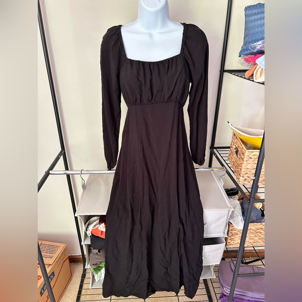Old Navy Black Floor length Long sleeve Women’s Dress Size Extra Small XS
